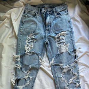 American Eagle Ripped Mom Jeans